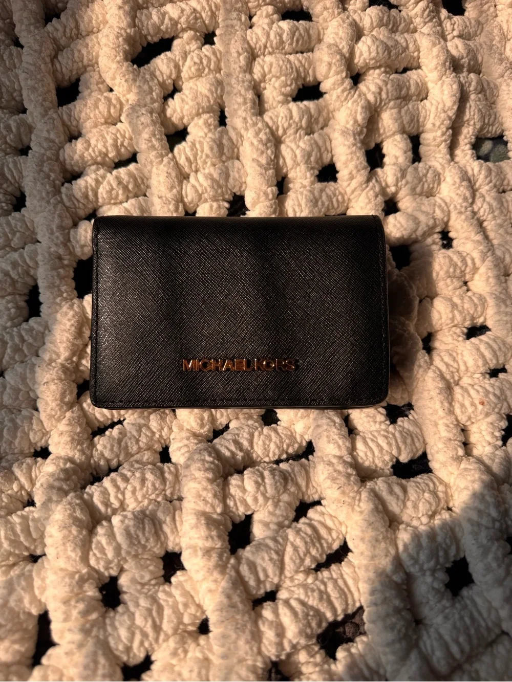 Michael Kors Black wallet with Gold